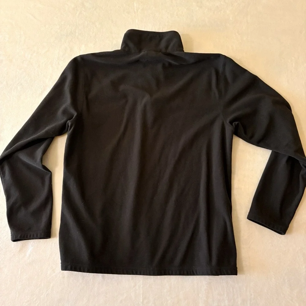 The North Face 1/4 Zip Fleece Mens Medium Black Pullover Logo Outdoor